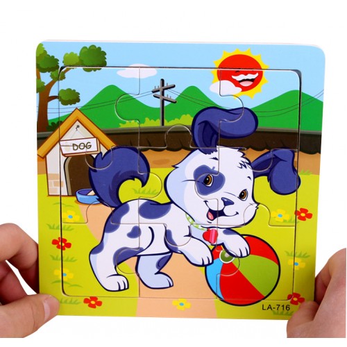 EVERY FAMILY - 24 Styles Wooden Kids Jigsaw Puzzles Toys With Animals The Dog